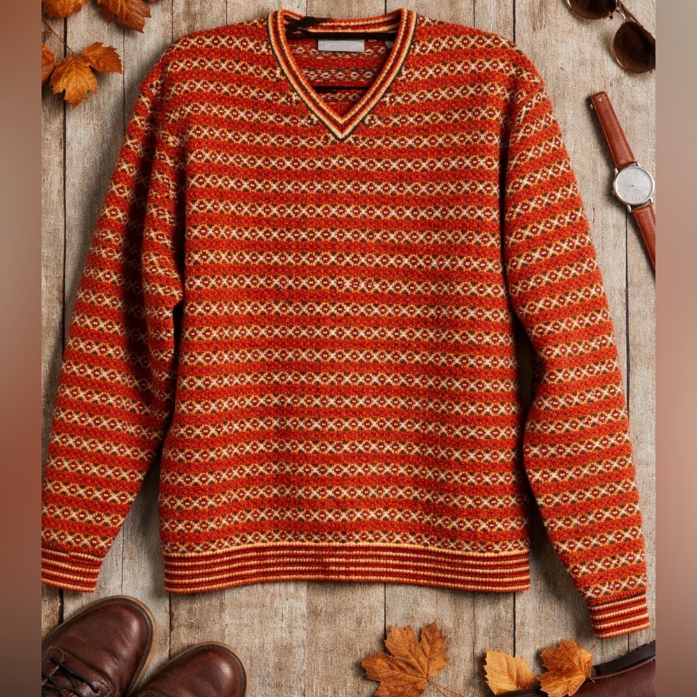 Hickey Freeman vintage inspired late 90’s wool sweater size L